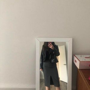 DKNY Leather Biker's Jacket